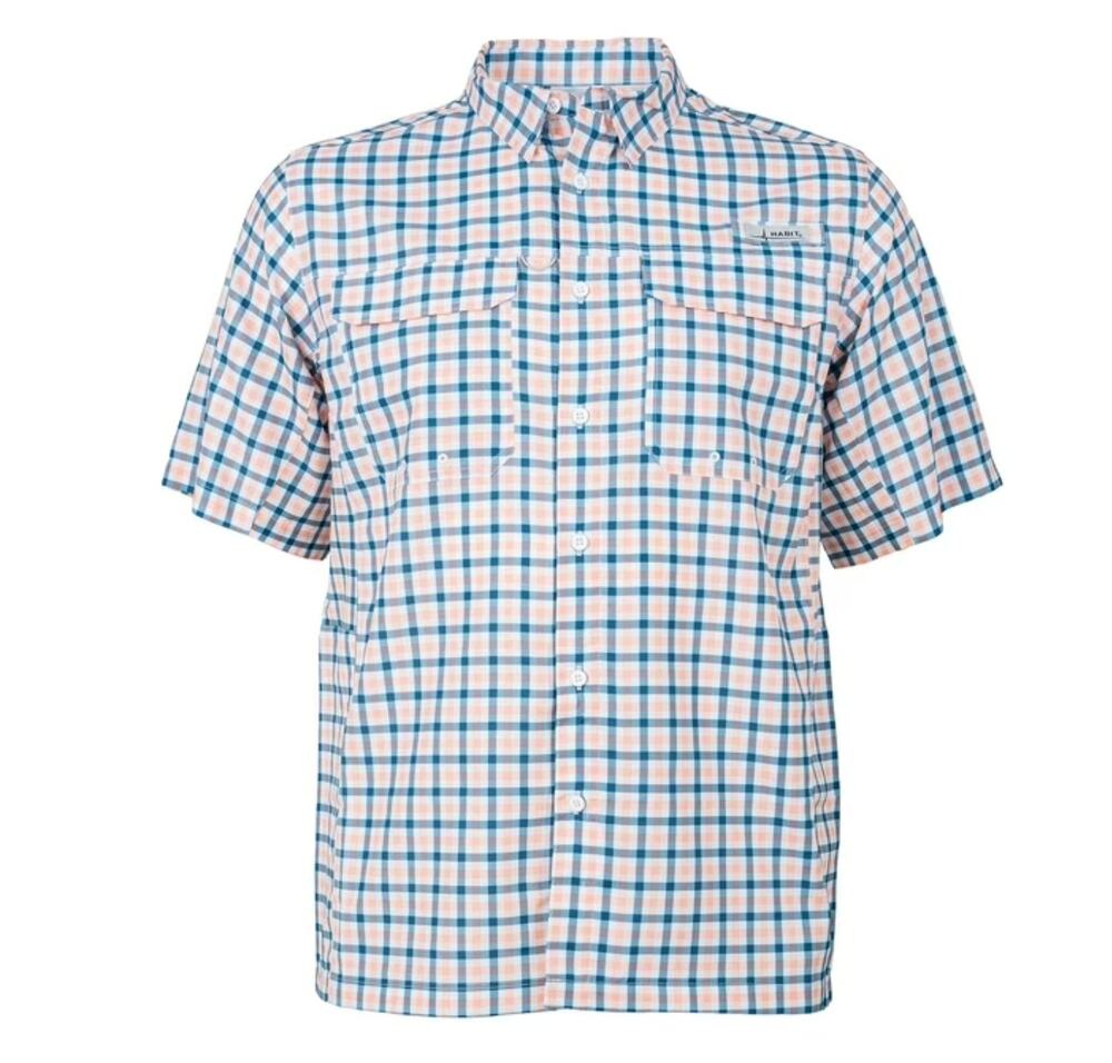Habit Men's UPF 50+ Short Sleeve Fishing Shirt Size XL
